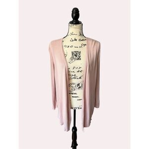 Philosophy Republic Clothing Blush Pink Ribbed Open Front Cardigan Size M